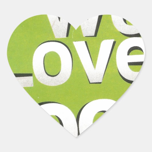 Green Grub Club: We Heart Food Design Hart Sticker (Voorkant)