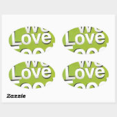 Green Grub Club: We Heart Food Design Ovale Sticker (Vel)