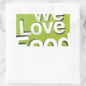 Green Grub Club: We Heart Food Design Rechthoekige Sticker (Tas)