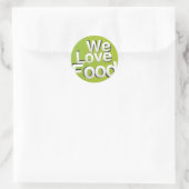 Green Grub Club: We Heart Food Design Ronde Sticker (Tas)