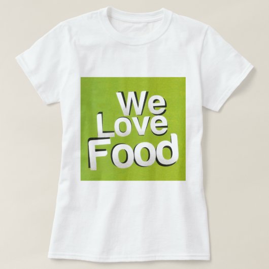 Green Grub Club: We Heart Food Design T-shirt (Design voorkant)