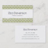 Green Grunge Chevron Consultant Visitekaartje (Voorkant / Achterkant)