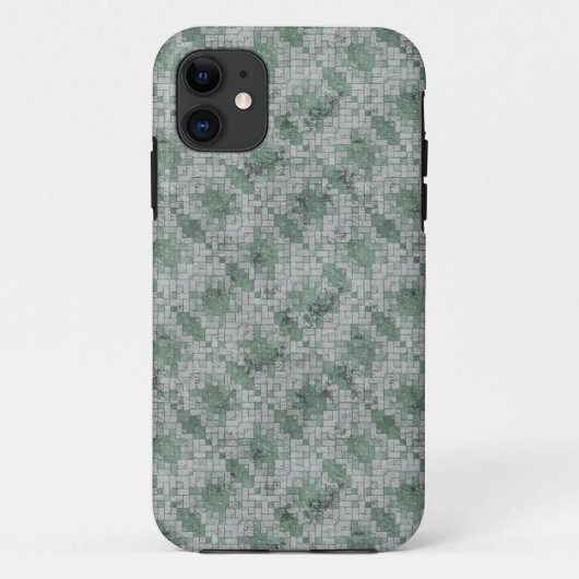 Green Grunge Mozaïek Case-Mate iPhone Case (Achterkant)