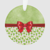 Green Grungy kerstboomversiering Ornament (voorkant)