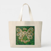 Green Guardian Angel Art Custom Canvas tas (Achterkant)