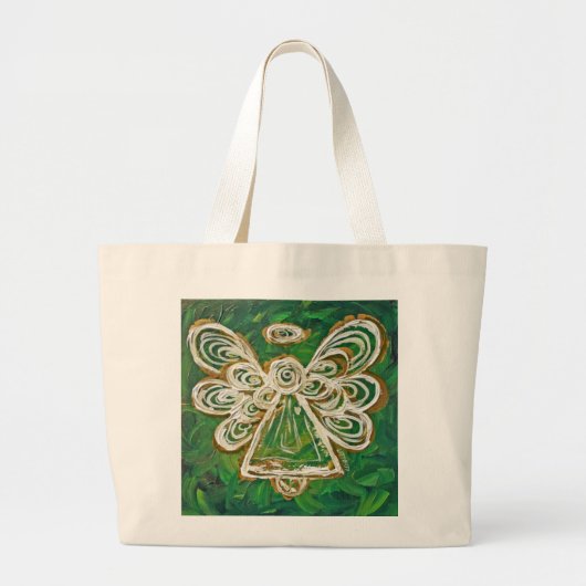 Green Guardian Angel Art Custom Canvas tas (Voorkant)