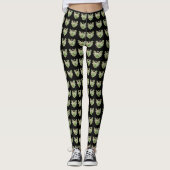 Green Guardian Angel Art Custom Holiday Leggings (Voorkant)