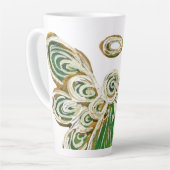 Green Guardian Angel Art Custom Latte Mok Cup (Linkerhoek)