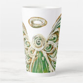 Green Guardian Angel Art Custom Latte Mok Cup (Voorkant)