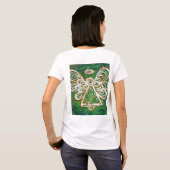 Green Guardian Angel Art Custom Vakantie T-shirt (Achterkant volledig)
