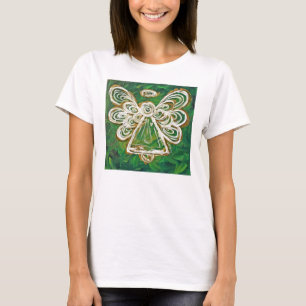 Green Guardian Angel Art Custom Vakantie T-shirt