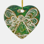 Green Guardian Angel Art Holiday Ornament (Voorkant)
