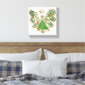 Green Guardian Angel Art Wrapped Canvas Painting (Insitu (Slaapkamer))