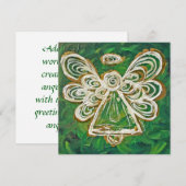 Green Guardian Angel Custom Invite of Invitation Kaart (Voorkant / Achterkant)