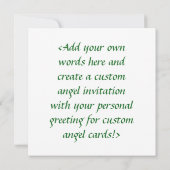 Green Guardian Angel Custom Invite of Invitation Kaart (Achterkant)