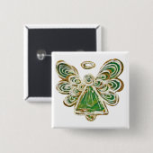 Green Guardian Angel Custom Vakantie Button Pins (Voorkant /achterkant)