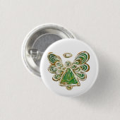 Green Guardian Angel Custom Vakantie Button Pins (Voorkant /achterkant)