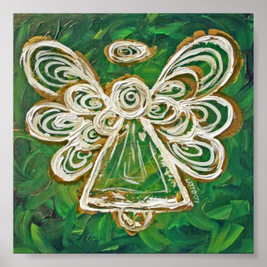 Green Guardian Angel Poster Art Prints (Voorkant)