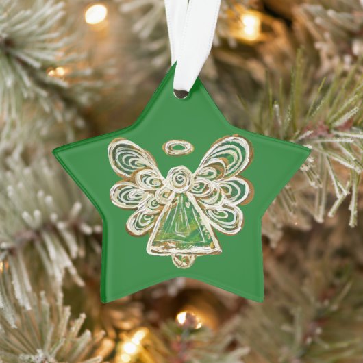 Green Guardian Engel Kerst Ornament Hangers (Boom)