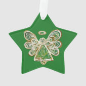 Green Guardian Engel Kerst Ornament Hangers (achterkant)