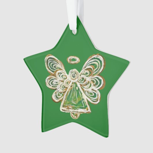 Green Guardian Engel Kerst Ornament Hangers (voorkant)