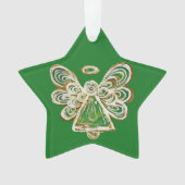 Green Guardian Engel Kerst Ornament Hangers (voorkant)
