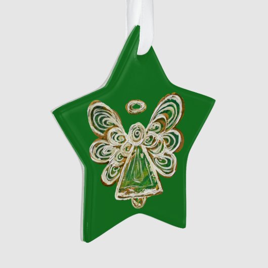 Green Guardian Engel Kerst Ornament Hangers (voorkant)