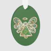 Green Guardian Engel Kersthanger Ornament (voorkant)