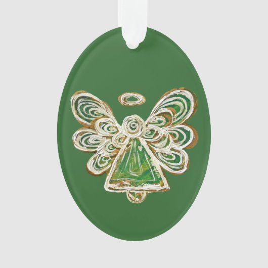 Green Guardian Engel Kersthanger Ornament (voorkant)