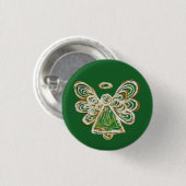 Green Guardian Holiday Angel Custom Button Pins (Voorkant /achterkant)