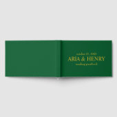 Green Guestbook • Modern Wedding Guest Book • Trad Gastenboek (Volledig)