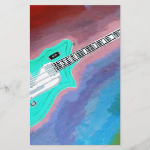 Green Guitar Briefpapier