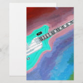 Green Guitar Briefpapier (Voorkant / Achterkant)