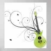 Green Guitar Envy Poster (Voorkant)