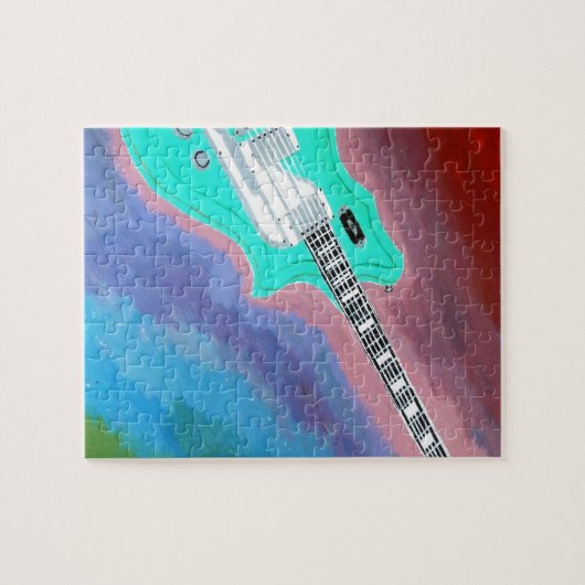 Green Guitar Legpuzzel (Horizontaal)