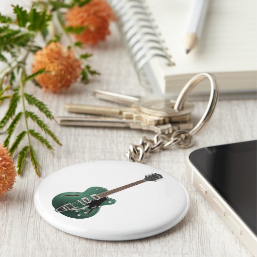 Green Guitar Sleutelhanger (Zijkant)
