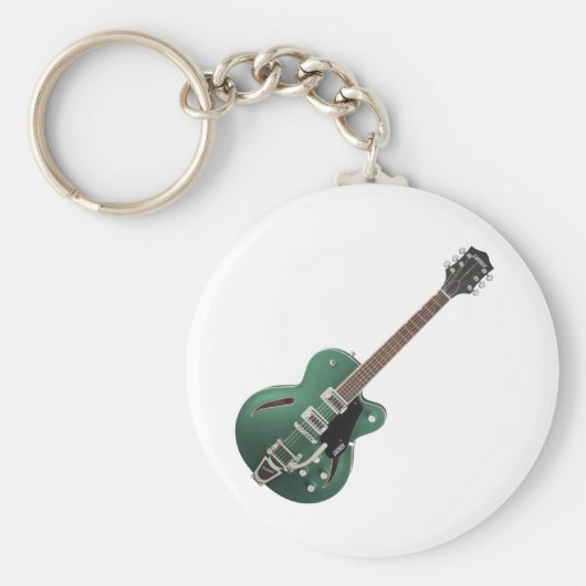 Green Guitar Sleutelhanger (Voorkant)