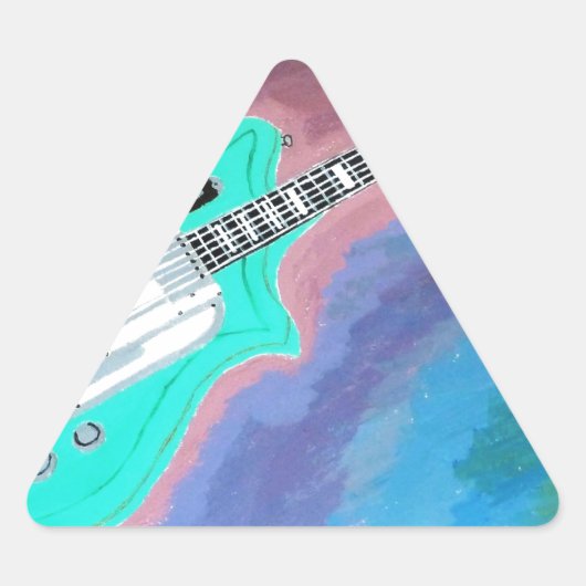 Green Guitar Sticker (Voorkant)