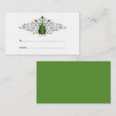 Green Guitar Swirls Place Card V2 Plaatskaartje (Voorkant / Achterkant)