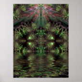 Green Gully Fractal Art Poster (Voorkant)