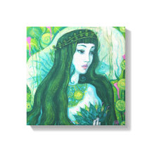 Green Hair Mermaid Underwater Fantasy Surreal Art