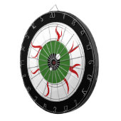 Green Halloween Eyeball Dartbord (Voorkant Rechts)