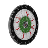 Green Halloween Eyeball Dartbord (Voorkant Links)