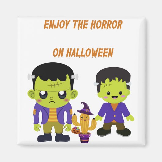 Green Halloween Magneet (Voorkant)