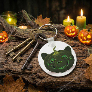 Green Halloween Pumpkin Sleutelhanger