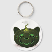 Green Halloween Pumpkin Sleutelhanger (Voorkant)