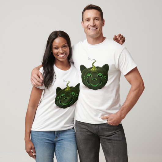 Green Halloween Pumpkin T-shirt (Unisex)