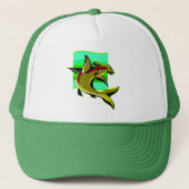 Green Hammerhead Shark Trucker Pet (Voorkant)