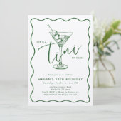 green Hand Drawn A Tini Bit Older 30’s Birthday  I Kaart (Staand voorkant)