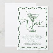 green Hand Drawn A Tini Bit Older 30’s Birthday  I Kaart (Voorkant / Achterkant)